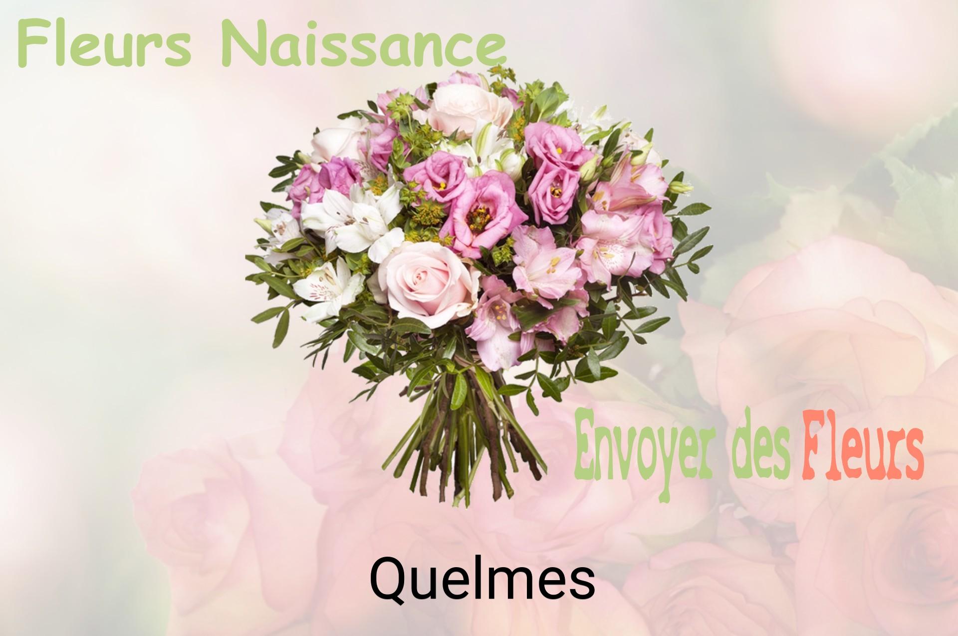 Bouquet de fleurs de naissance livré à Quelmes